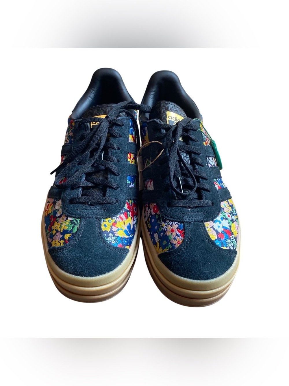 NWT Adidas X Liberty Gazelle Bold Suede & Textile Floral Triple Stacked Sneakers - Picture 2 of 7